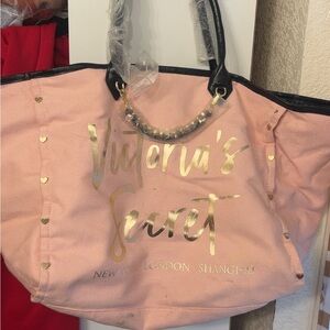 Victoria's Secret Pink and Gold Tote